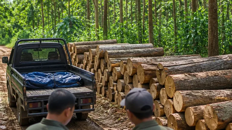Kemenhut tetapkan tersangka kasus peredaran 34 batang kayu jati di kawasan Perhutani Tuban