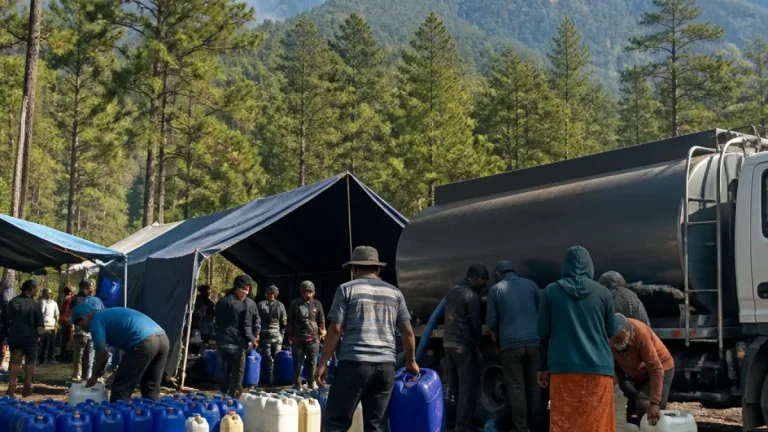 Polda Jatim dirikan posko karhutla dan salurkan air bersih di Desa Jatiarjo, Prigen