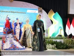 Ketua Dekranasda Kabupaten Pasuruan, Ny Lulis Irsyad Yusuf Ikuti Lomba Fashion Show Batik Bordir Jatim 2023