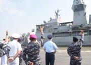 LANTAMAL V LEPAS KEBERANGKATAN KAPAL PERANG AL AUSTRALIA HMAS ANZAC (FFH-150)