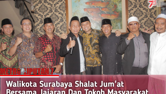 Walikota Surabaya Shalat Jum’at Bersama Jajaran Dan Tokoh Masyarakat