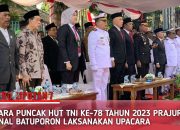 ACARA PUNCAK HUT TNI KE-78 TAHUN 2023 PRAJURIT LANAL BATUPORON LAKSANAKAN UPACARA