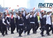 Satpam dan Potmas Ikut Ambil Bagian dalam Devile Hari Bhayangkara ke-79 di Monas